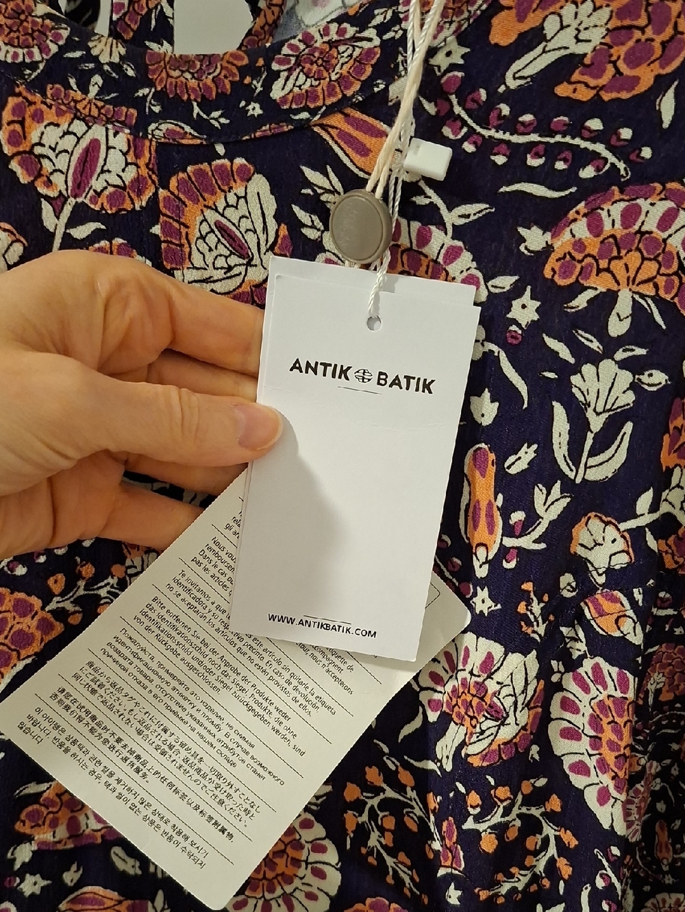 NWT Antik Batik Purple & Orange Handkerchief Hem Cut-out Accent Dress (Size M) - Picture 10 of 10